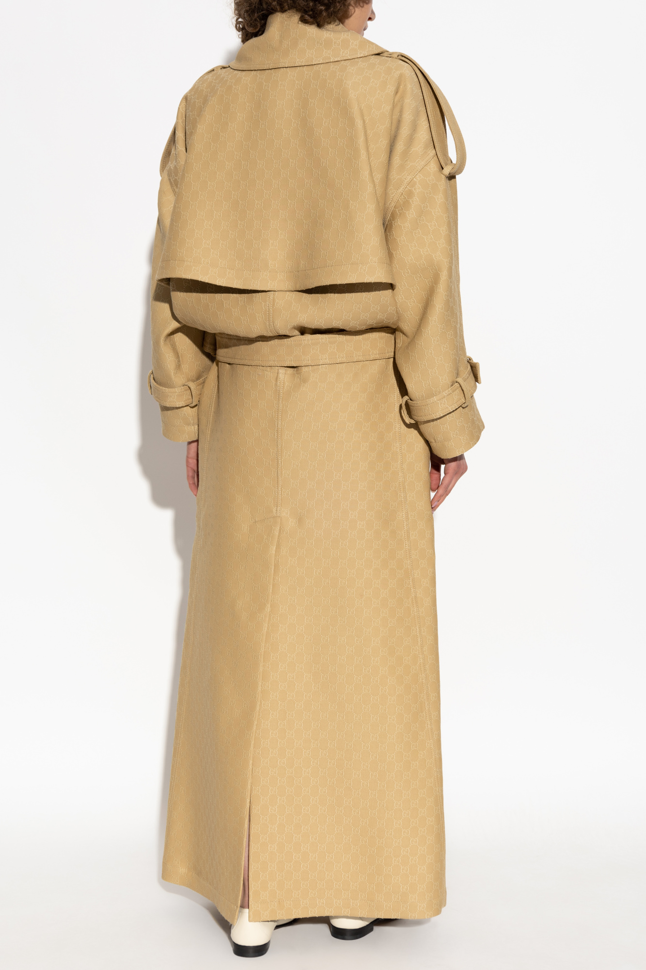 コート GUCCI Women Jackets 820434Z8BZF BEIGE Beige Coat with GG pattern Gucci - Vitkac Canada
